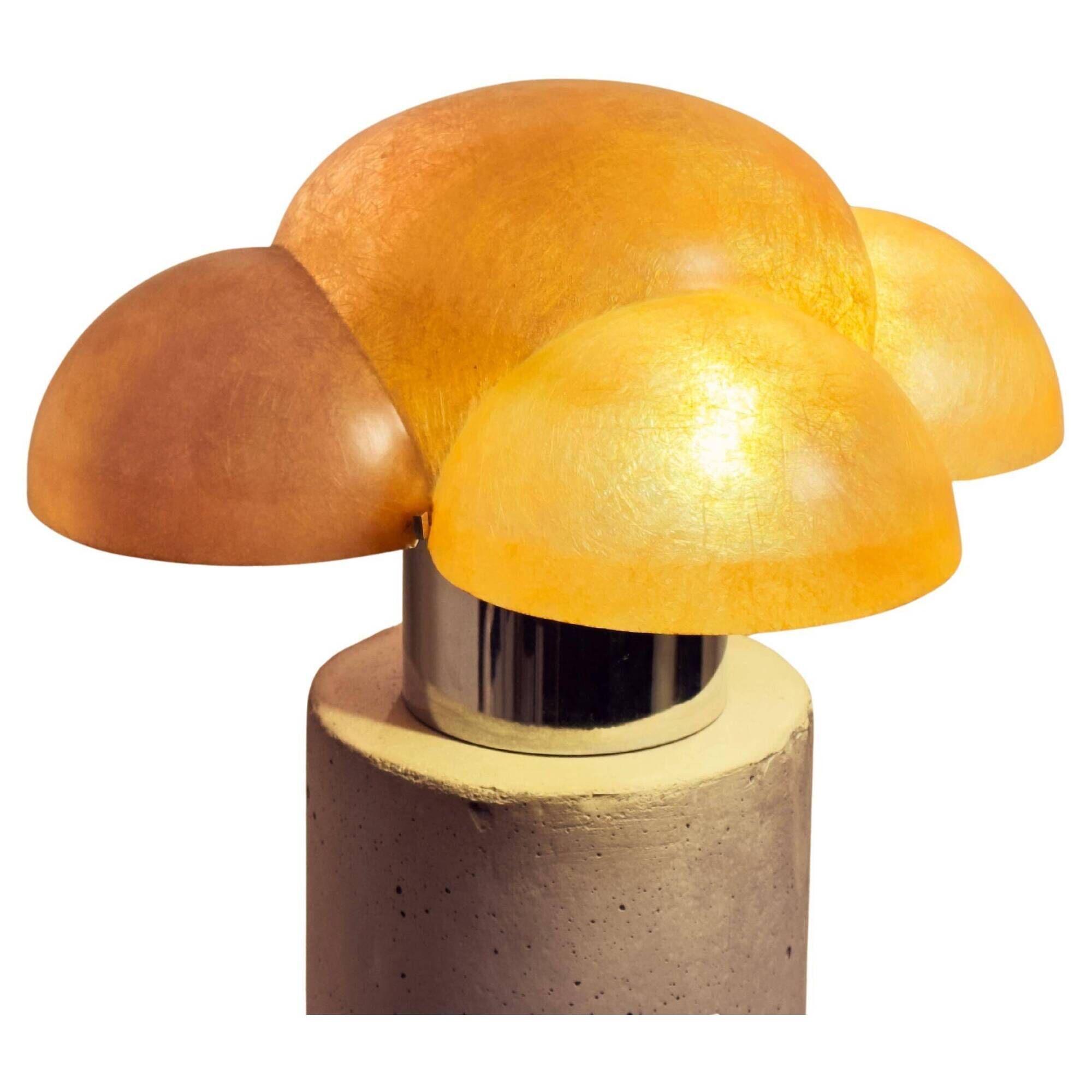 Piero gianemilio & anna monti “luna” table lamp for candle, italy, circa 1970
