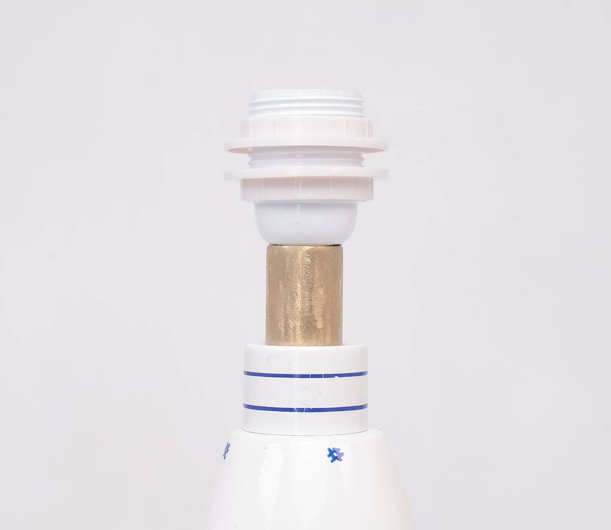 Set of 2 porcelain table lamps by Le Dauphin, 1970s