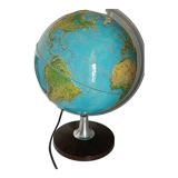 Globe terrestre vintage lumineux reliefs