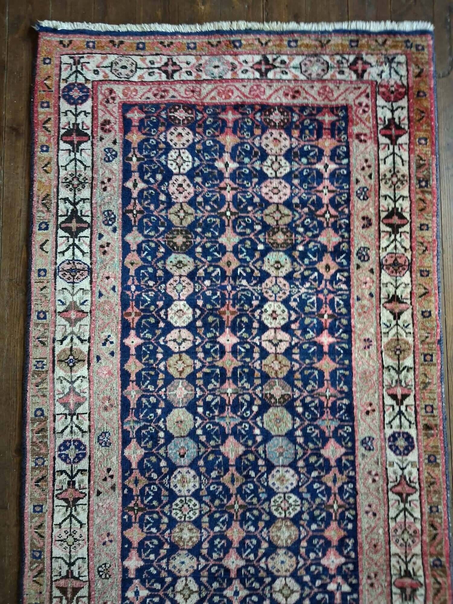 Handmade Persian Veramin hallway rug 264x106cm