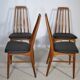 Eva Dining Chairs in Teak by Niels Koefoed for Hornslet, Leather, Set of 4