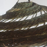 Doum pendant light in natural esparto