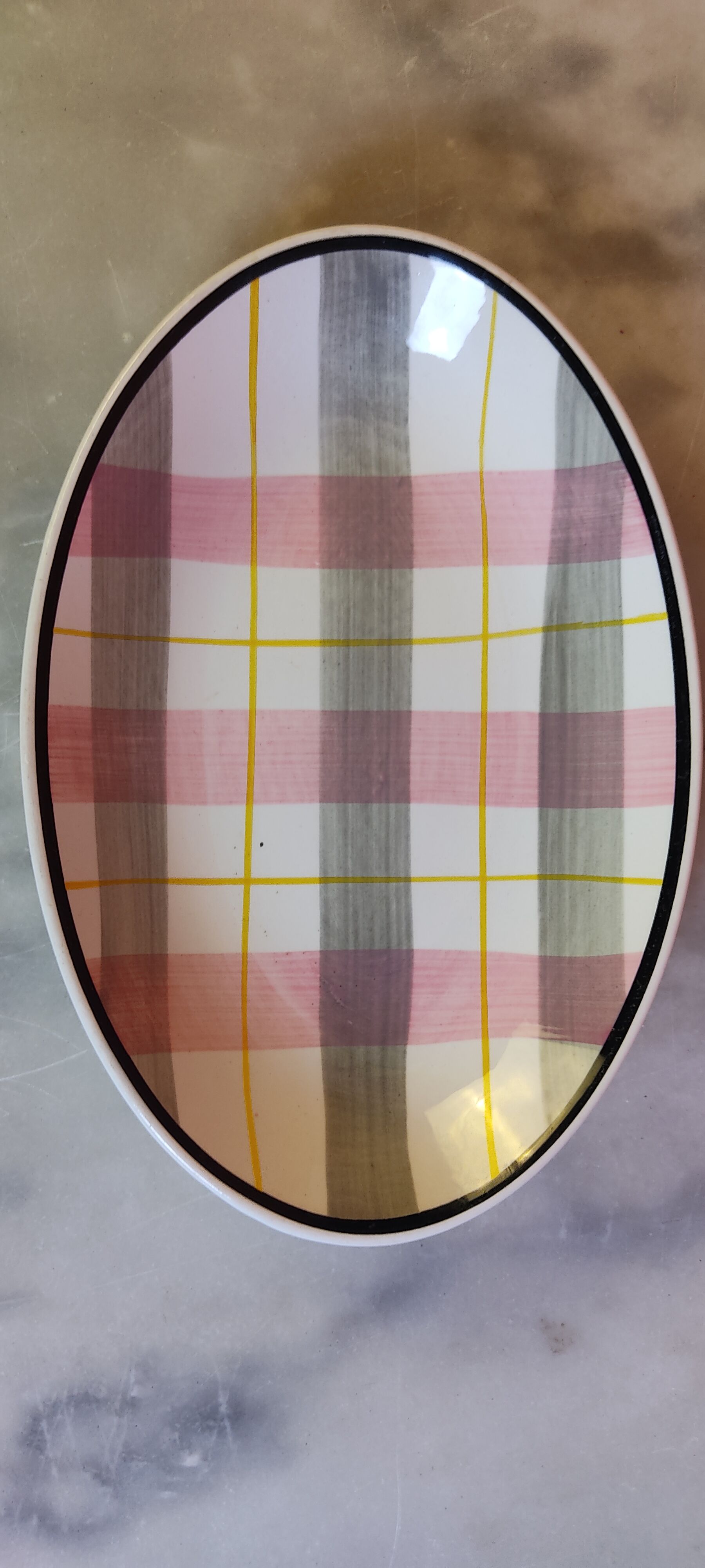 Oval dish Digoin Sarreguemines