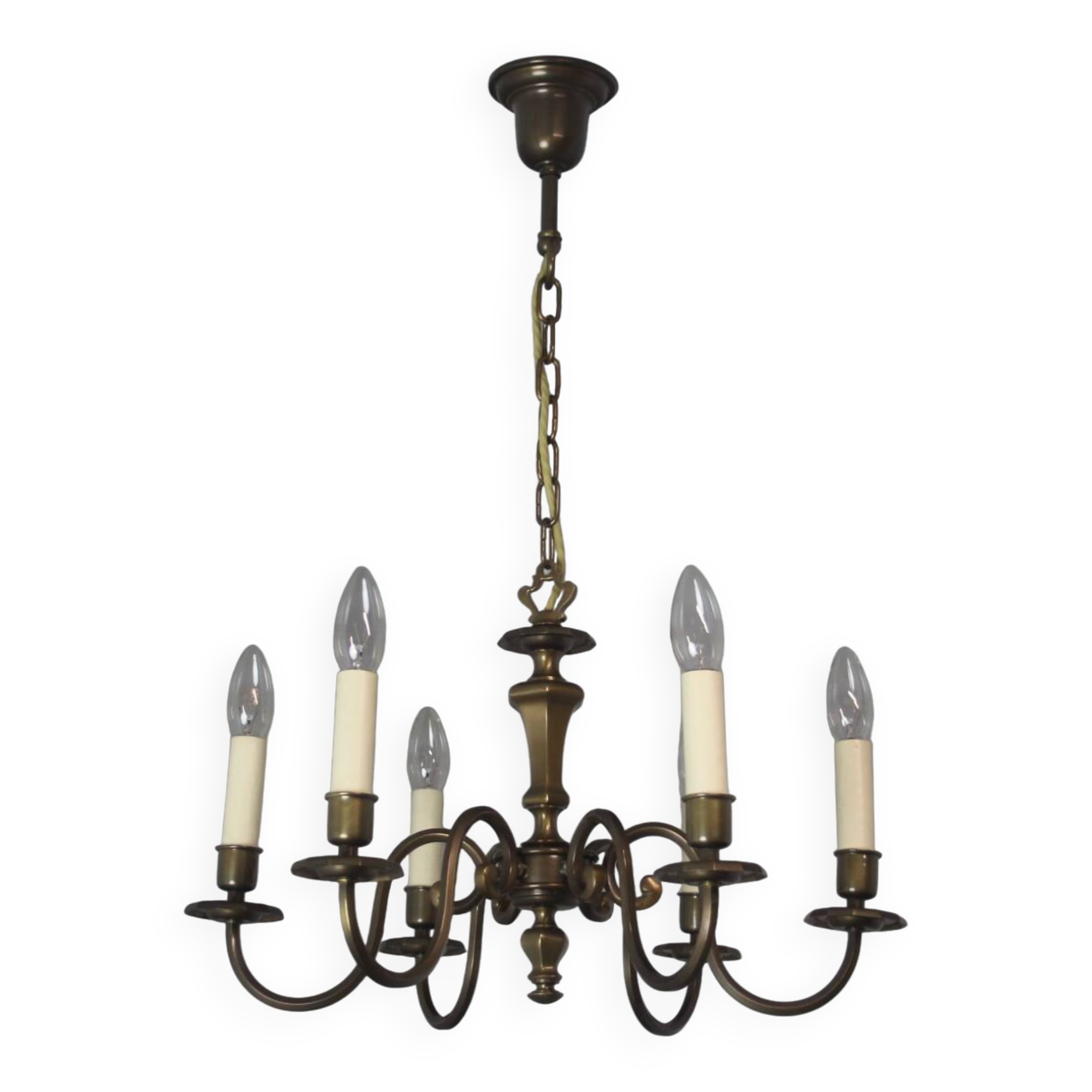 Vintage six-arm chandelier, 1970's.