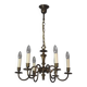 Vintage six-arm chandelier, 1970's.