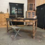 Louis XIII style table in raw oak