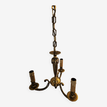 Bronze chandelier with 3 arms of light, Louis XV style