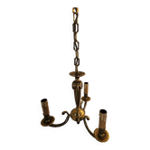 Louis XV style 3-light bronze chandelier