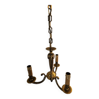 Bronze chandelier with 3 arms of light, Louis XV style