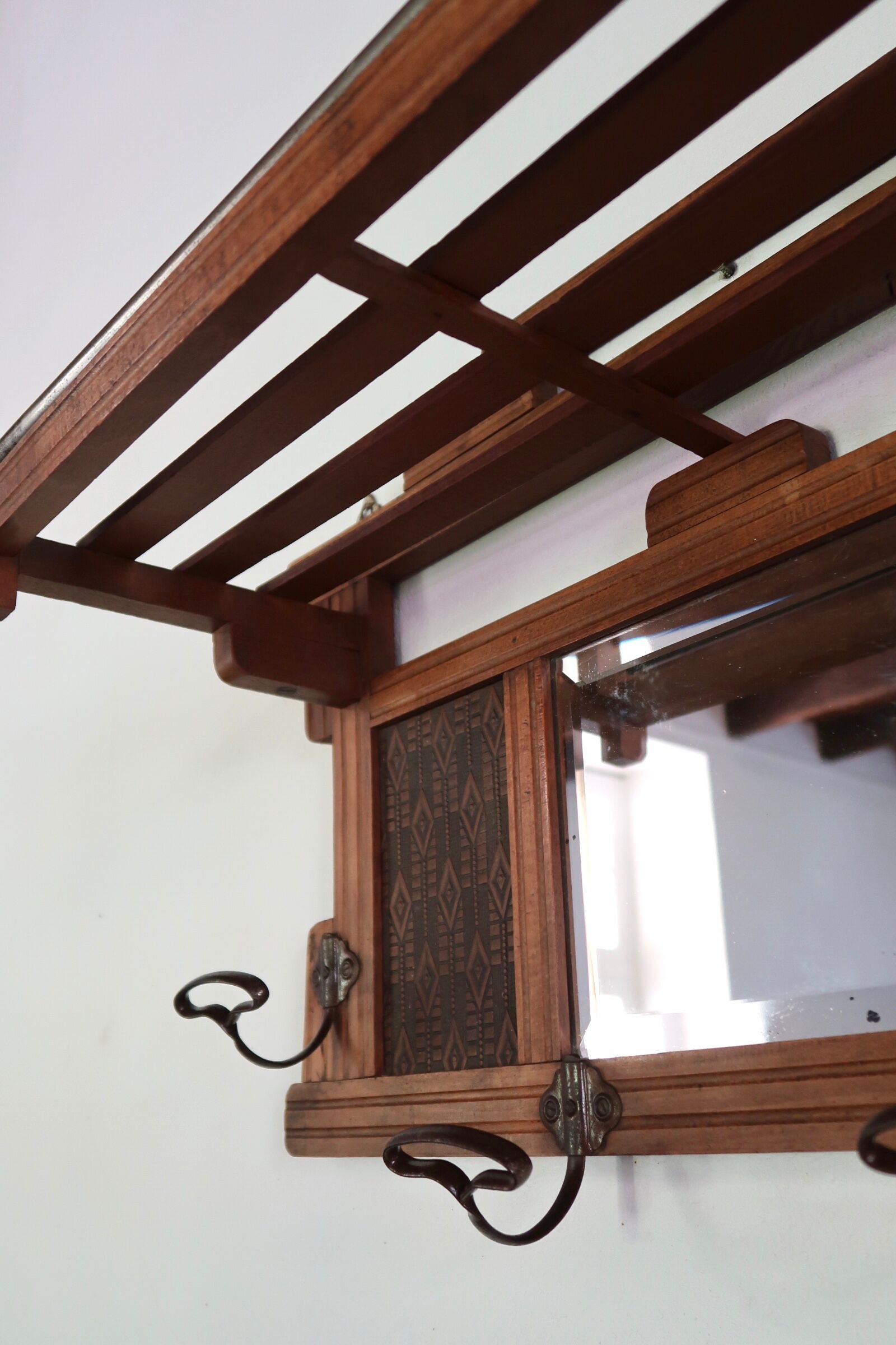 Art Deco wall coat rack