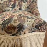 Pair of antique tapestry toad armchairs