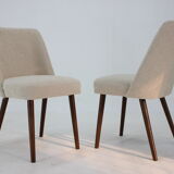 1960s pair of side chairs in bouclé
