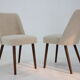 1960s pair of side chairs in bouclé