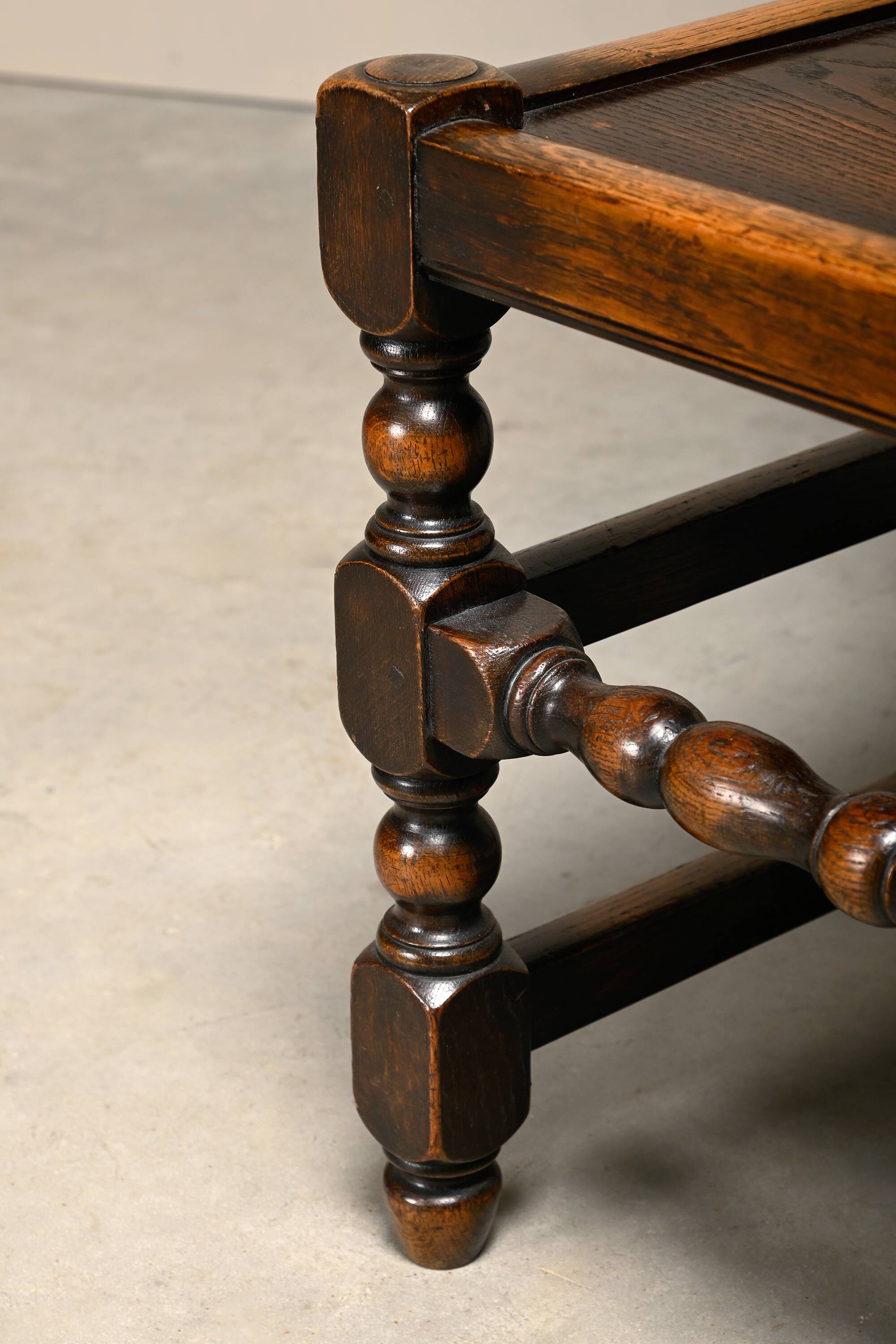 Pair Antique Yorkshire Back Stools / Side Chairs solid Oak, England 18th Ce