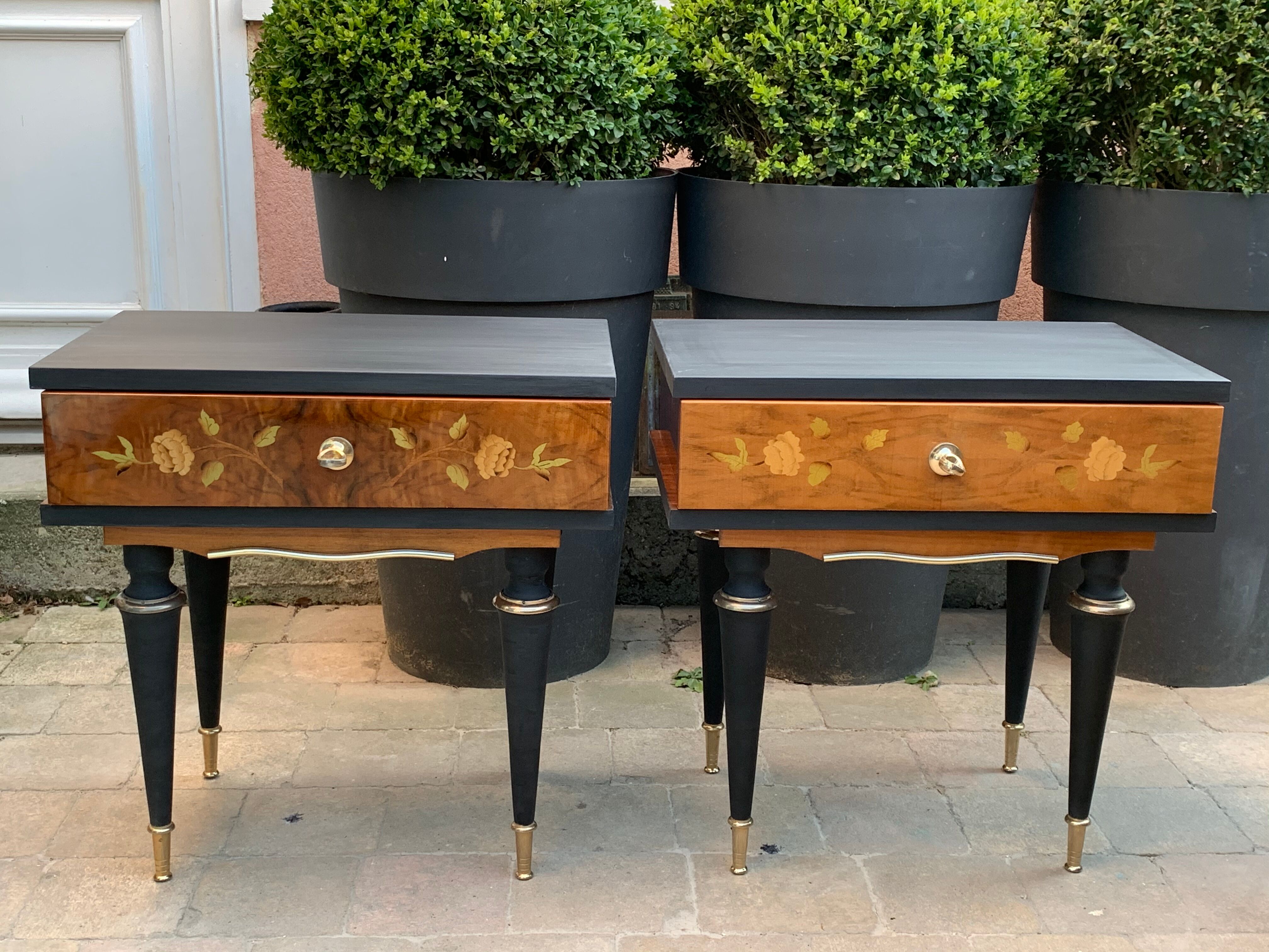 Pair of bedside tables 1970