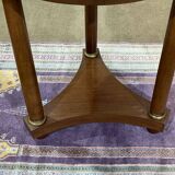 Empire-style side table from the 1950s in mahogany and black marble