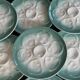 Niderviller sea-green earthenware oyster plates, set of 10 + dish