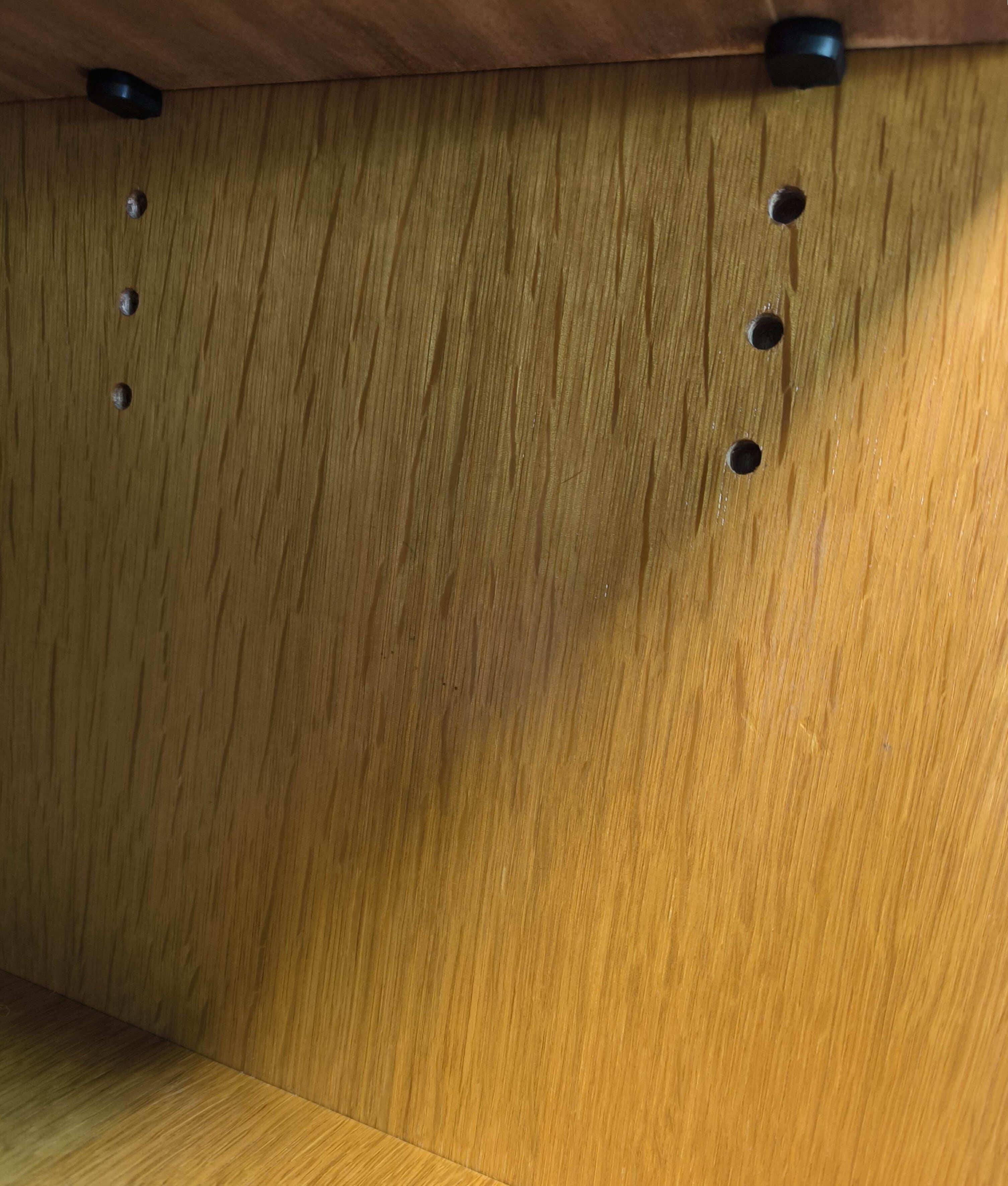 Vintage modernist display cabinet in wood