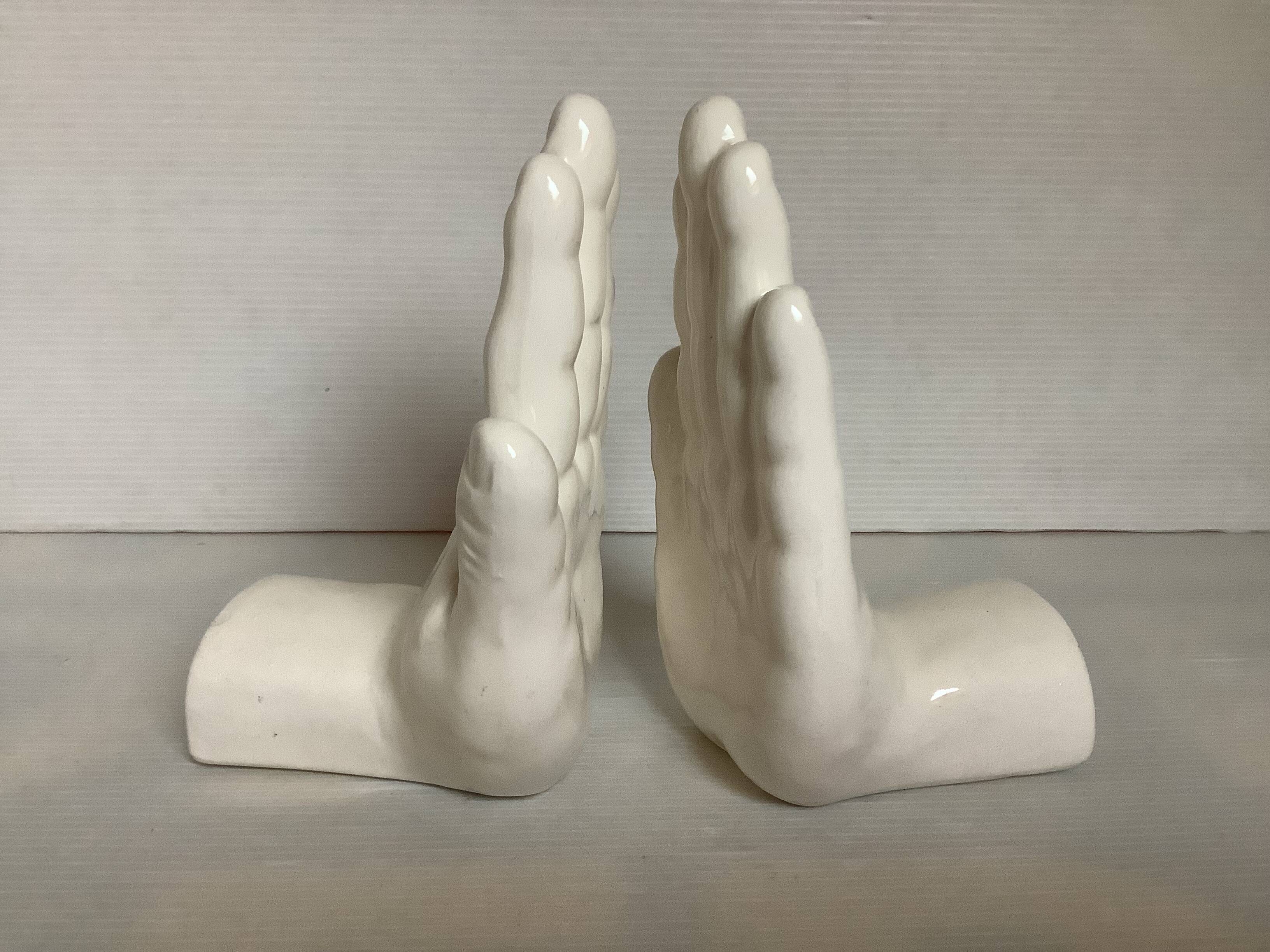 Pair of hand bookends