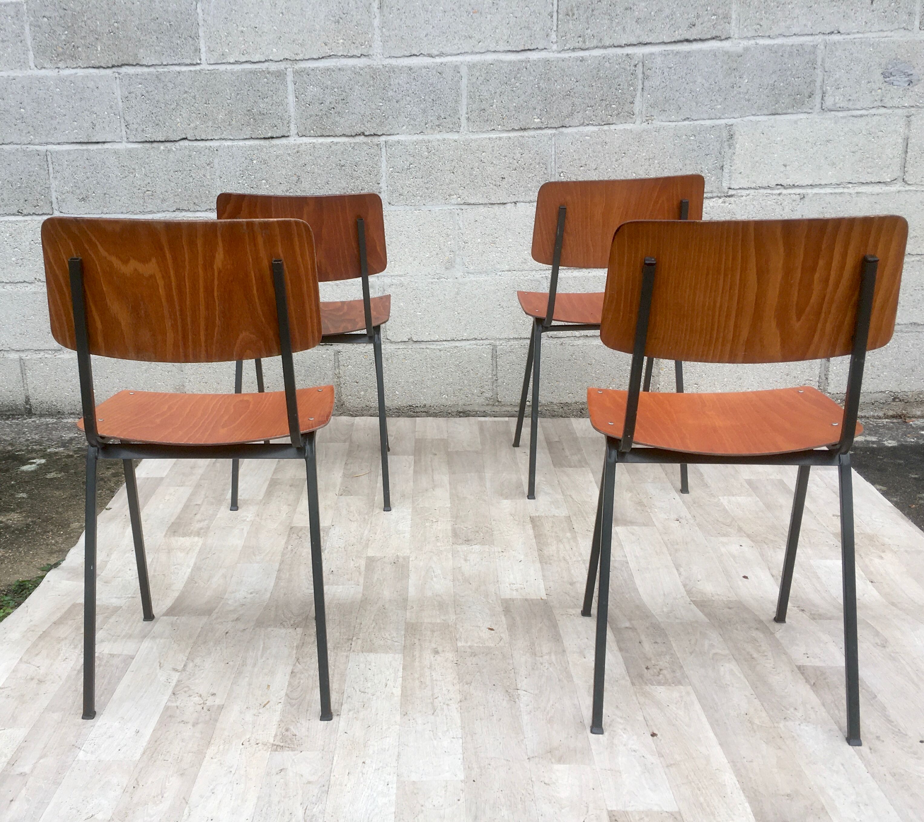 Set of 4 vintage chairs and design Eromes