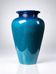 Vintage vase Dinis Portugal in turquoise and cobalt blue ceramic, 1970s.