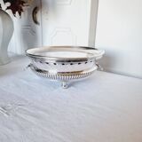 Neoclassical Style Plate Warmer Tray in Silver Metal dating from the 1950s