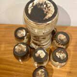 Service sandstone pitcher 6 glasses atelier dieulefit by jacques pouchain