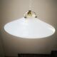 Ancienne suspension baladeuse en opaline blanche art déco 1930 ø 24.7 cm