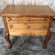 Old worker louis xv style commode vintage wood drawers #a634