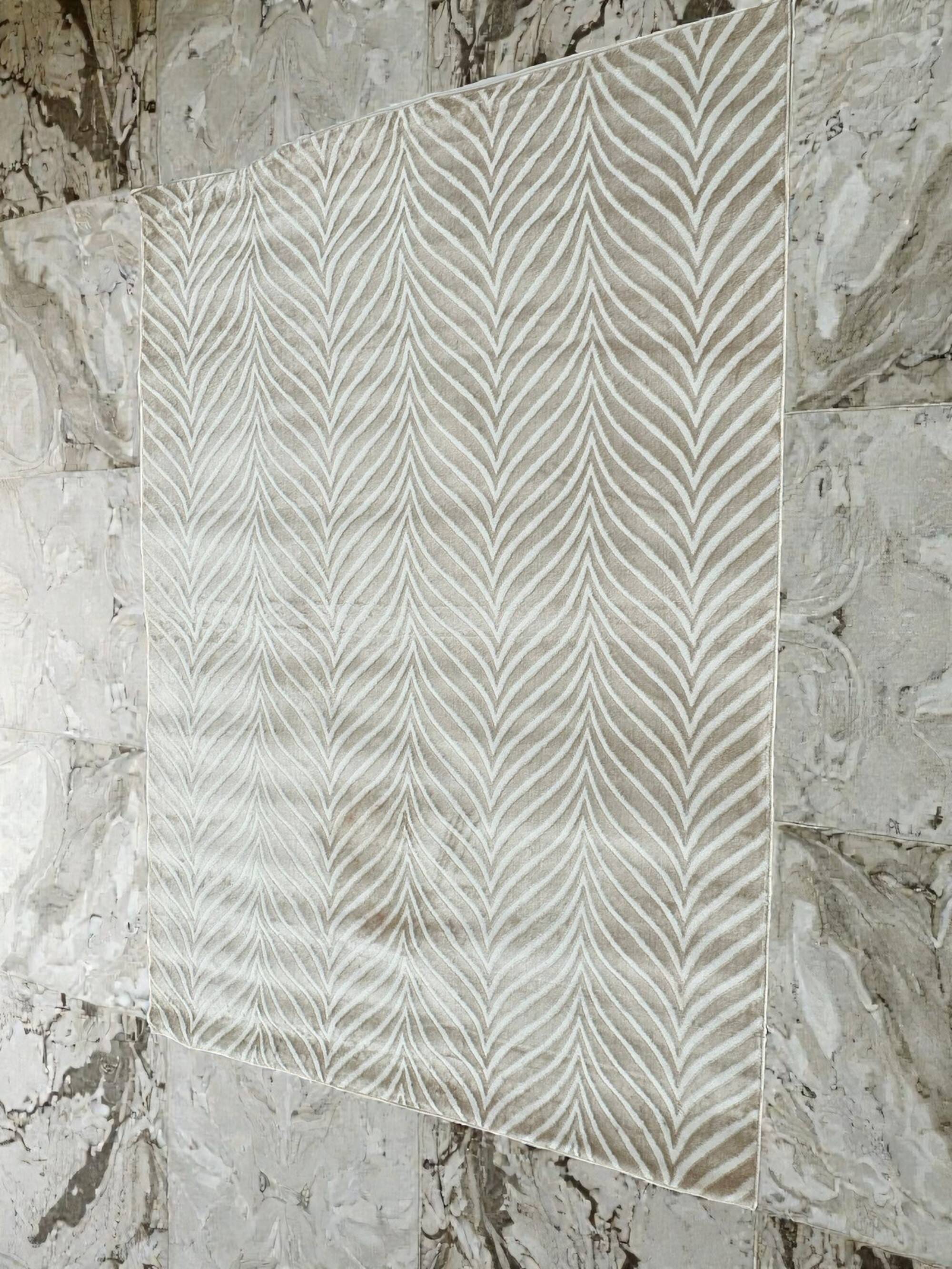 Beige patterned rug