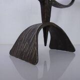 German Brutalist Iron Candleholder, 1960s