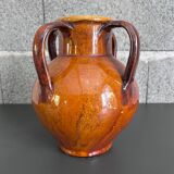 Signed 4-handled vase