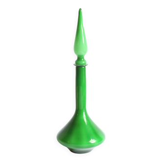 Cased Glass Genie Bottle, Empoly 1970s