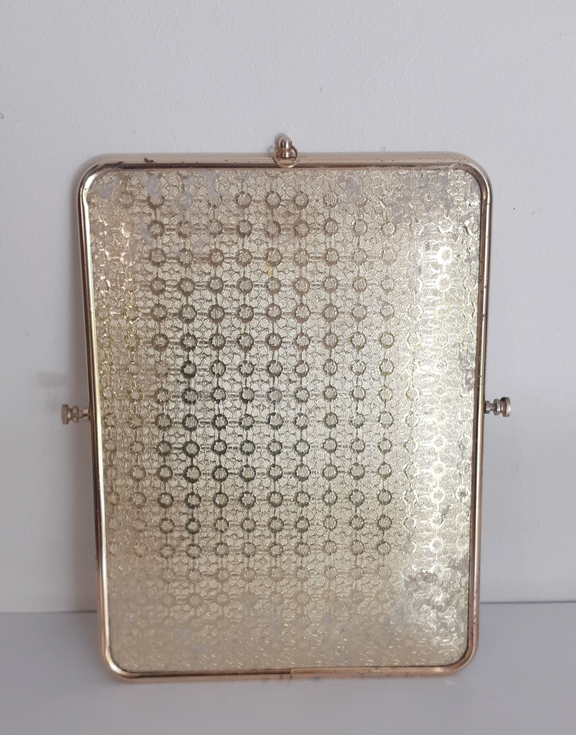 Golden barber mirror