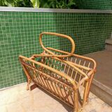 Porte revues rotin