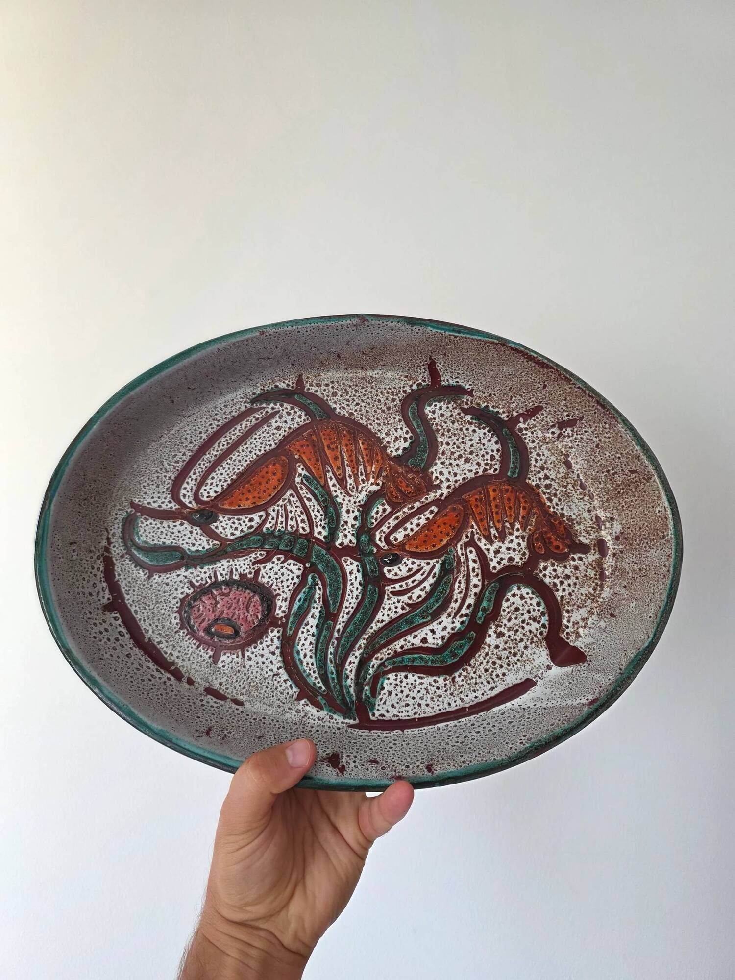 Large dish in the style of Vallauris