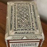 Mother-of-pearl and wood jewelry box