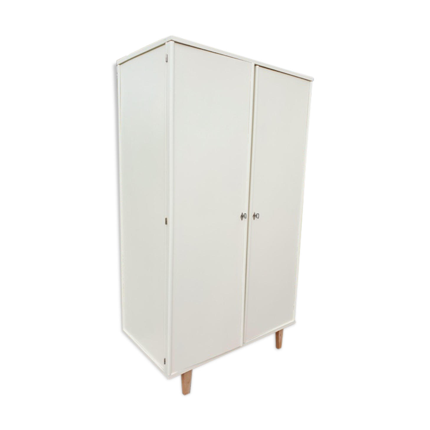 White compass foot cabinet 1960