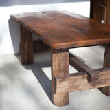 Table de ferme ancienne en bois, art populaire, déco intérieur