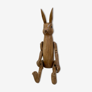 Lièvre Hennow XL articulé en bois 70cm