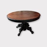 Round table with lion claw legs