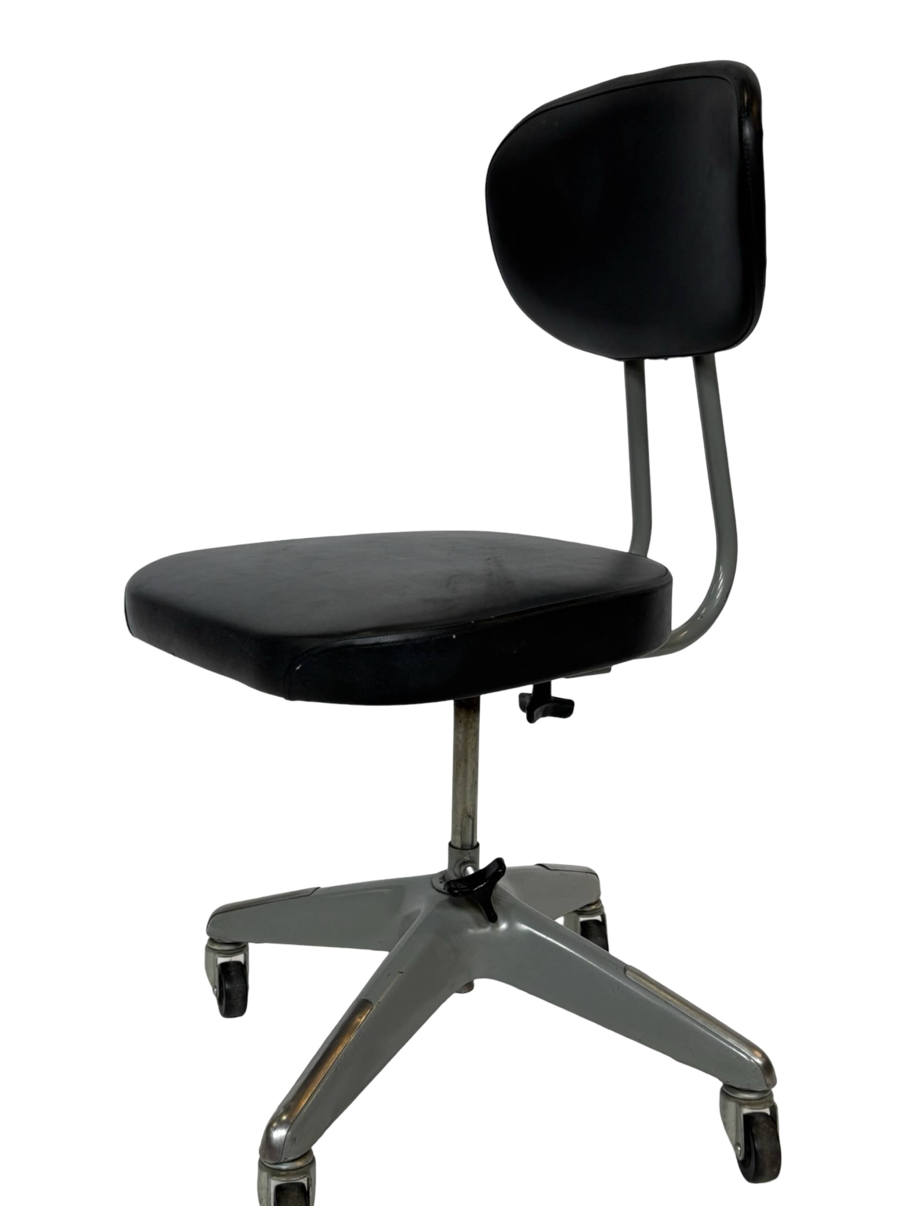 Mid Century Okamura Vintage Office Working Chair of 60's Design