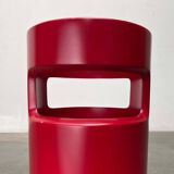 Red German umbrella stand in mid-century modern space style, 1960s.