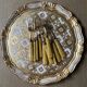10 antique gold forks for desserts, cheese