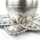 Art Deco sugar bowl, silver-plated brass, Hungary, 1950s