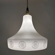 Scandinavian opaline chandelier from the 60s