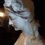 Enamelled cast iron bust, 19th century