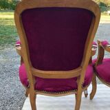 Louis XV armchairs in solid wood, 20th century