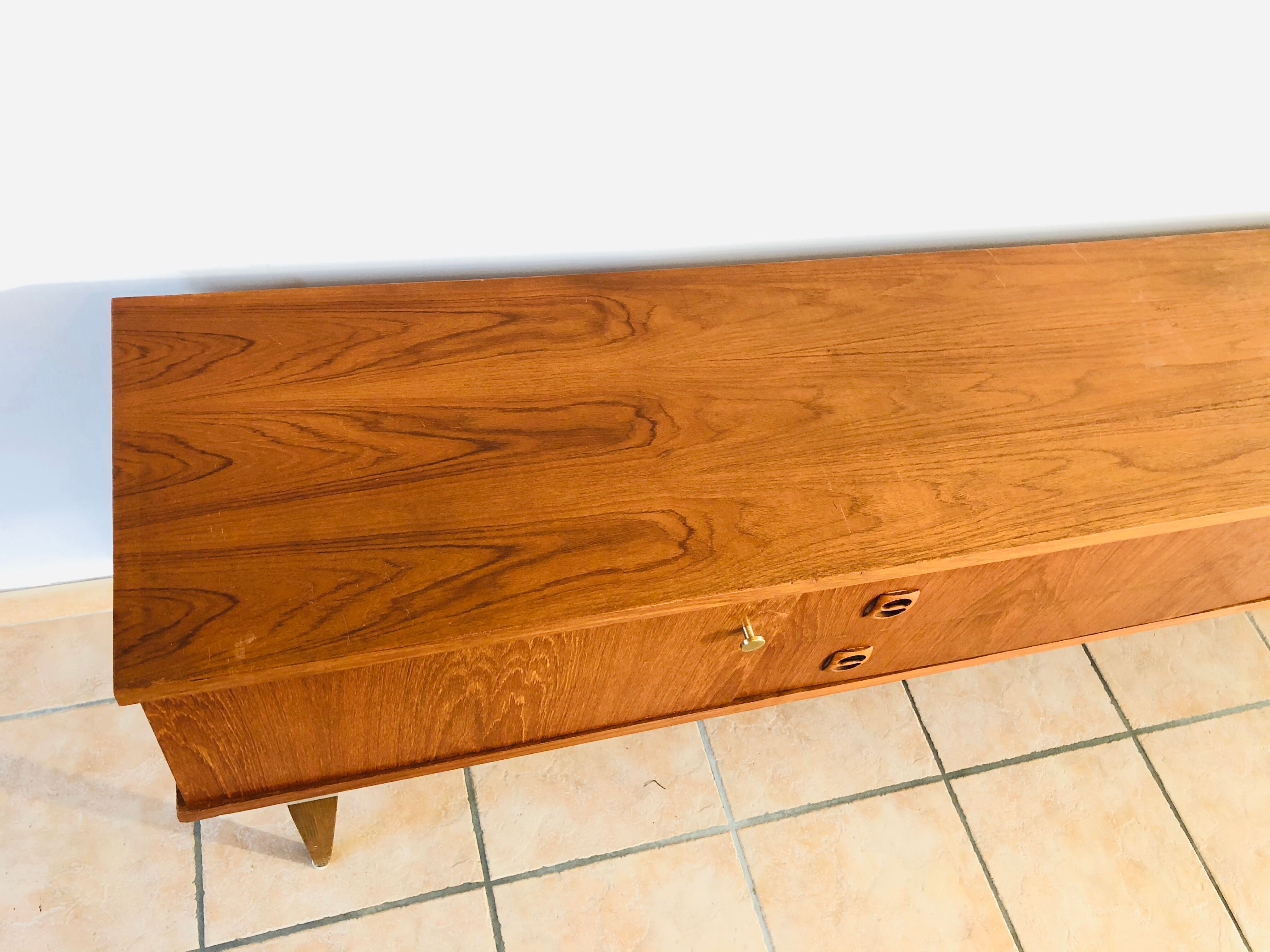 Minimalist vintage teak sideboard 1960