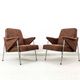 Metal vintage Armchairs “Bat” Poland, 1960’s, Set Of 2